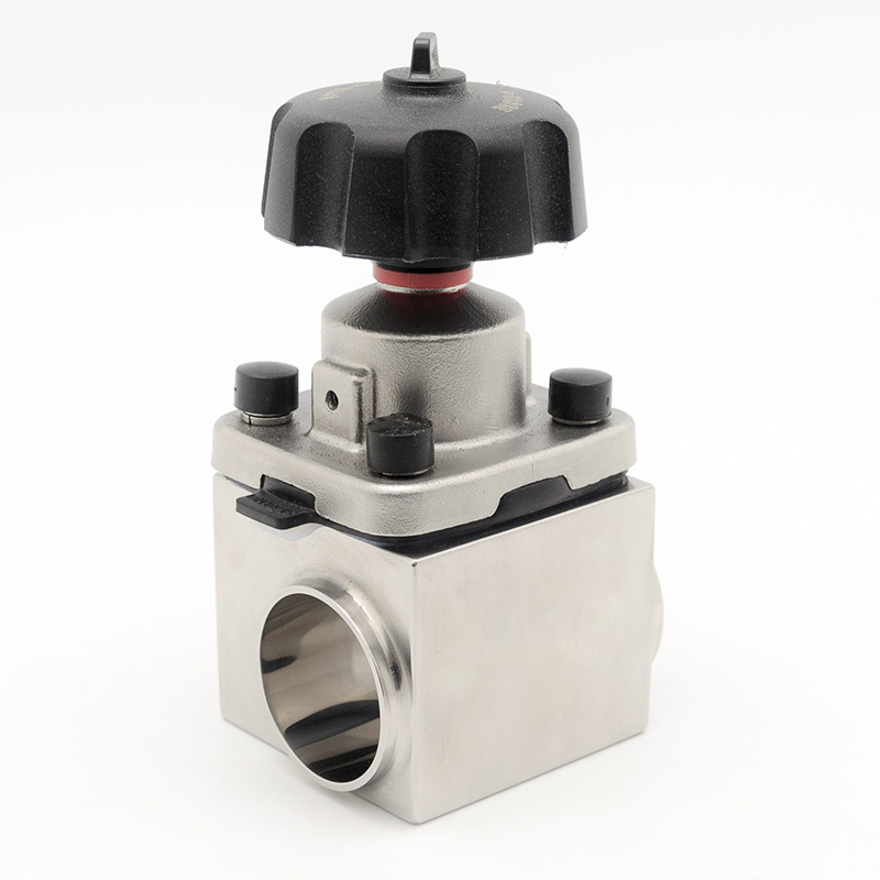 VDF Forged Pheumatic Sanitary 3-Way Diaphragm Valve
