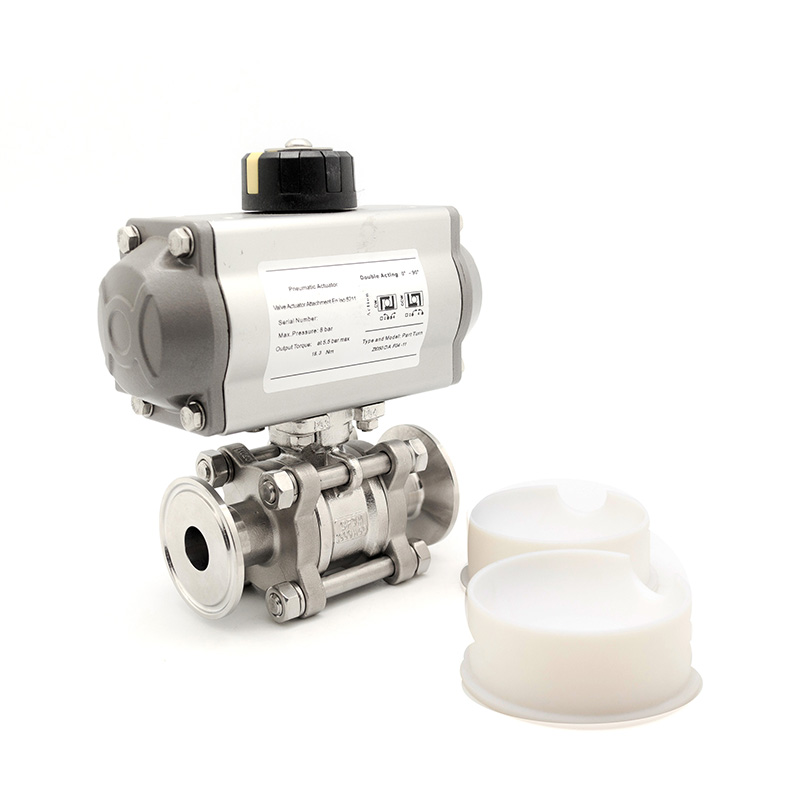 气动三片式球阀